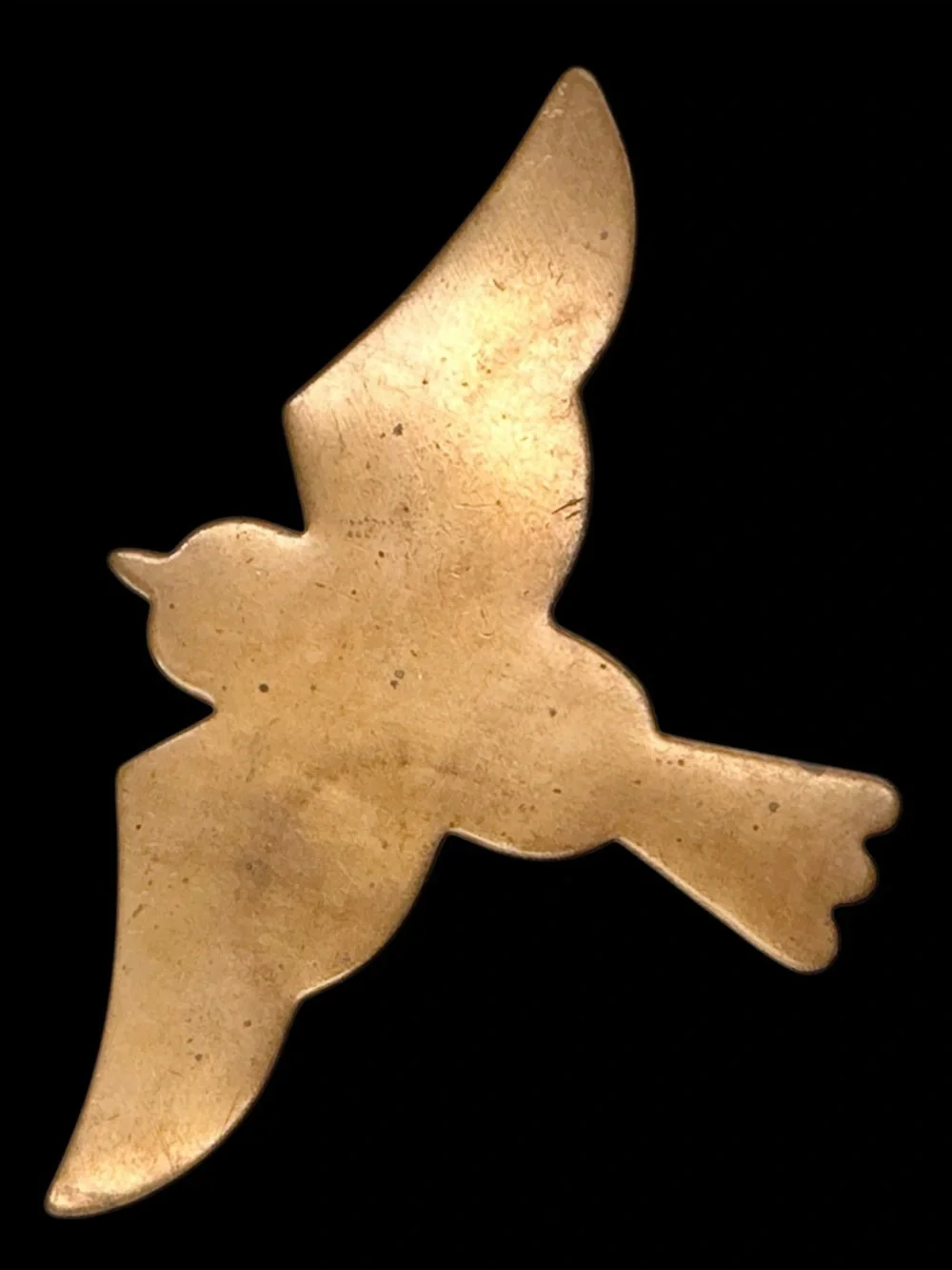 Vintage Copper Flying Bird Brooch